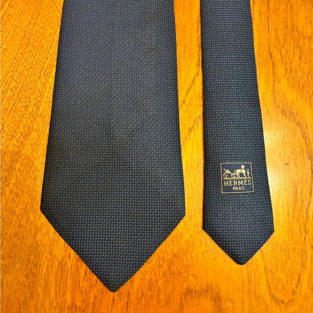 Hermès Dark Blue Men's Tie